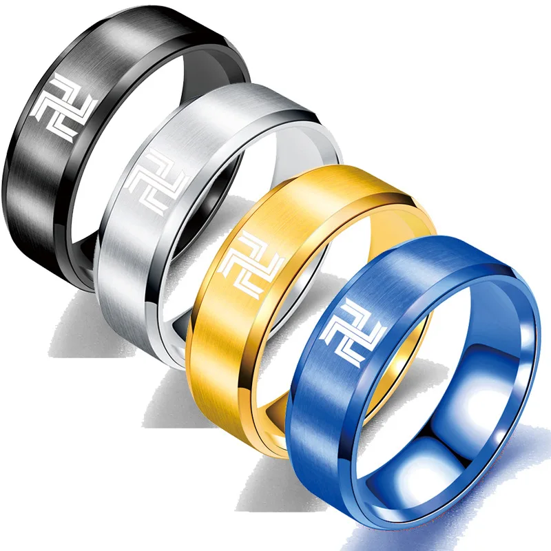 

Japanese Fashion 5 Color Stainless Steel Anime Two-dimensional Rings Tokyo Revengers Ring for Cosplay, Picture shows