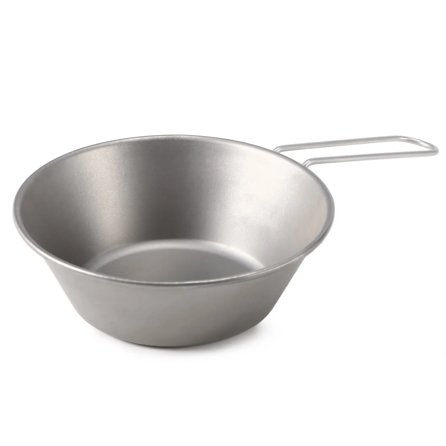 

Titanium Bowl with Foldable Handle for Outdoor Camping Hiking Backpacking Picnic