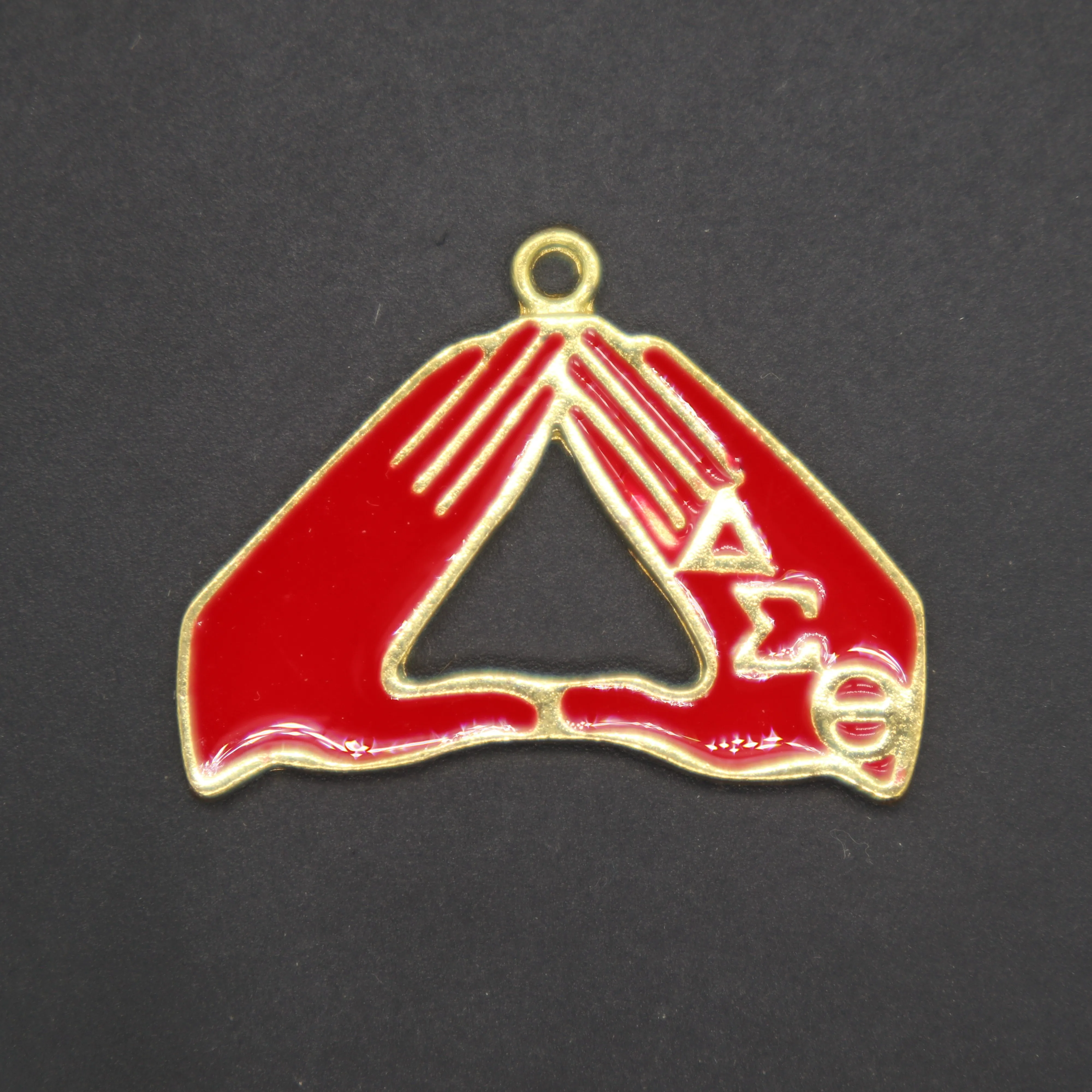 

Ready to Ship Red Enamel White Crystal Greek Letter Pedant Charm for Jewelry Making