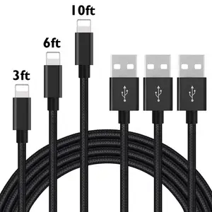 MFi Certified Extra Long Nylon Braided iPhone Charging & Syncing Cable