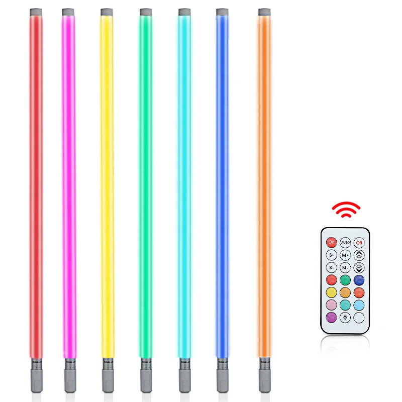 

Amazon Product T8 Coloured Video Sound Control Music Portable Photographic Tube Lighting, White/black