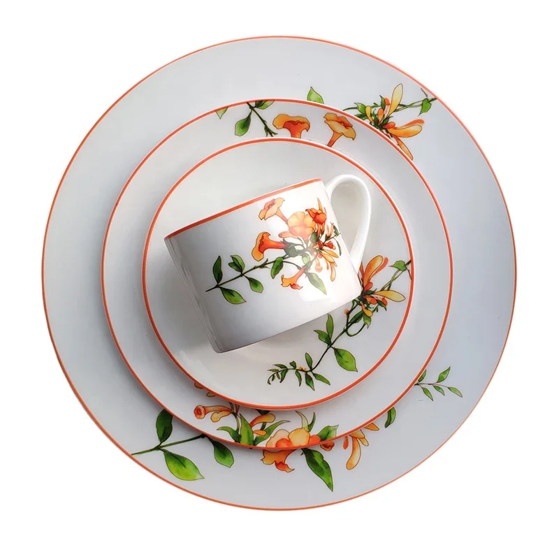 

American pastoral western-style bone china charging plate steak plate