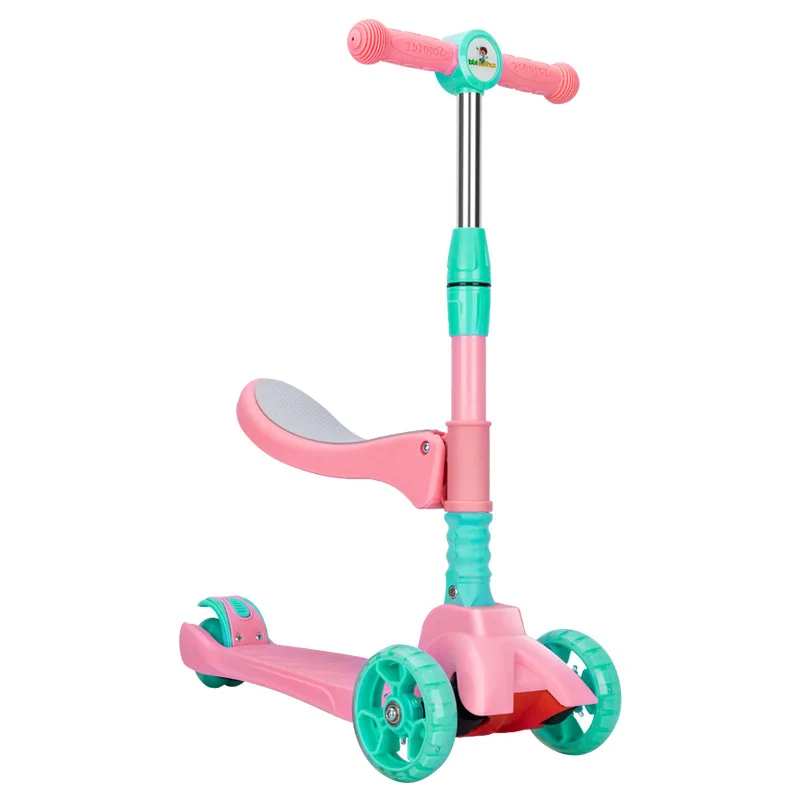 

Hot Sale Scooter foldable kids scooter Adjustable Folding 3 Wheels Flashing Foot Push Kick Scooter for Children, Customized color
