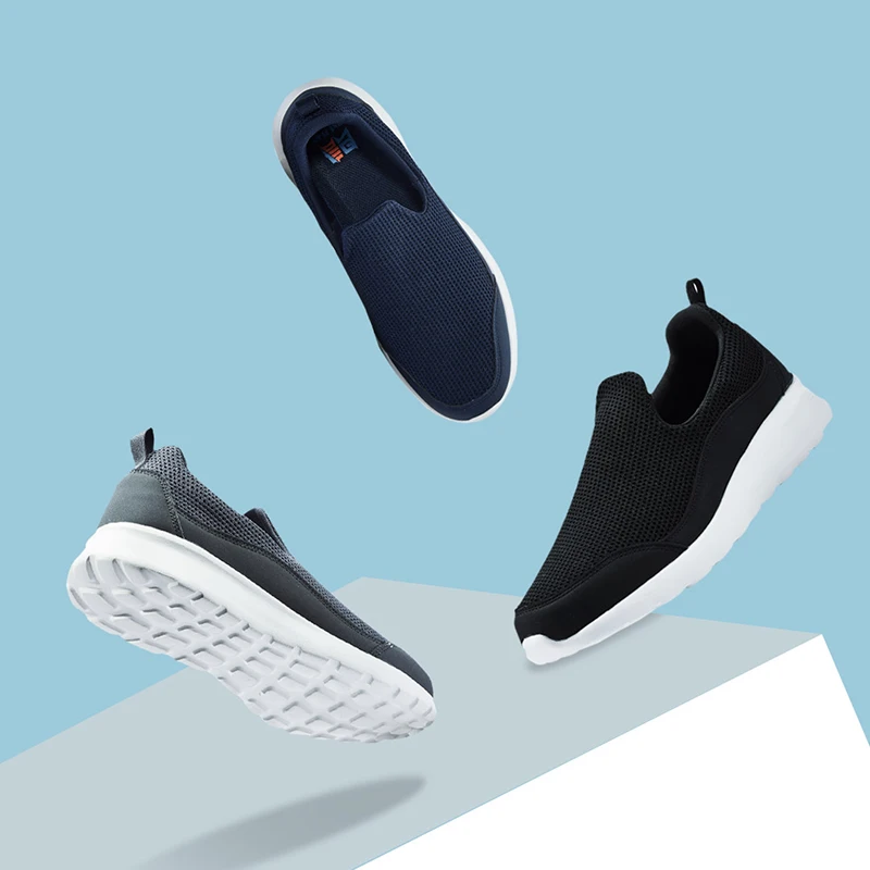 

Top quality men's sports shoes breathable mesh running shoes fly knitting upper popular comfortable loafer shoes