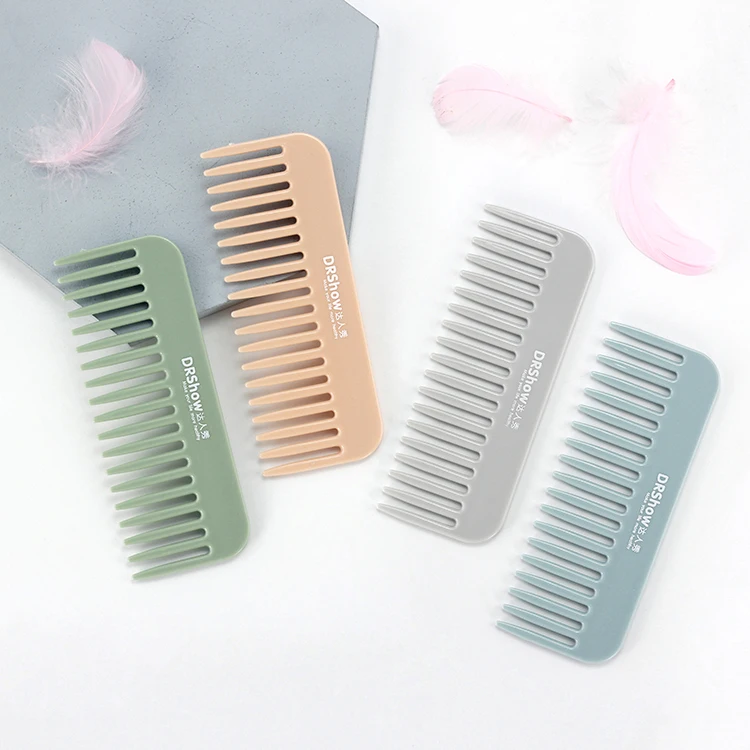 

Wholesale Salon Custom Cartoon Static Hair Brush Plastic Wide Tooth Comb, Mixed color