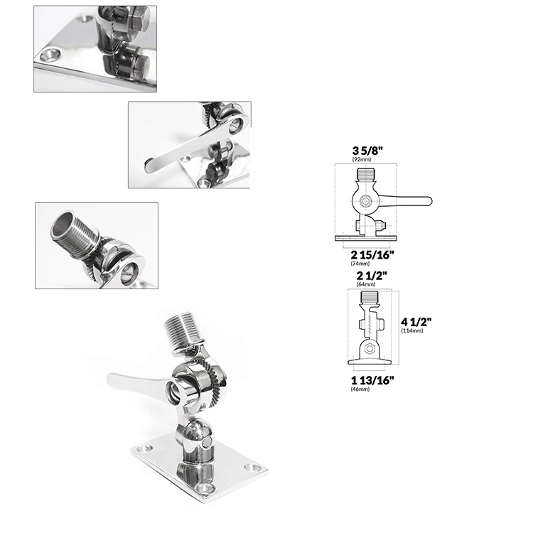 Adjustable Antirust Stainless Steel Double Rotating Ratchet Corrosion