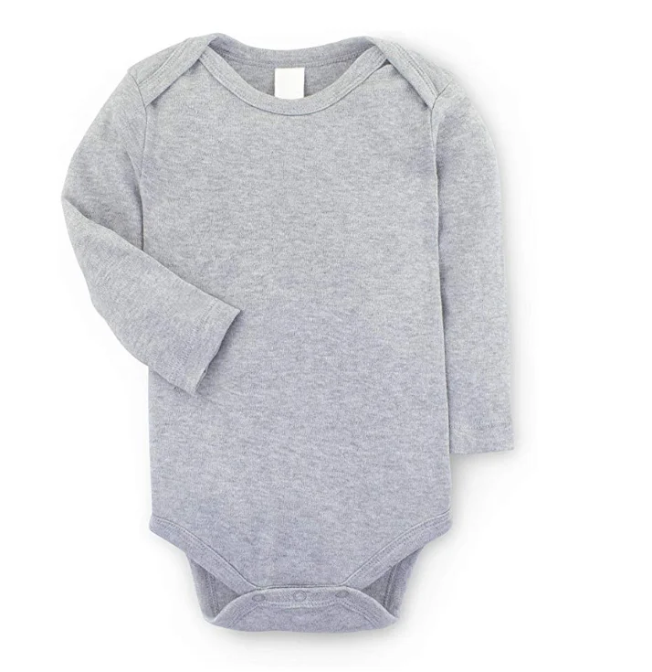 
GOTS certified organic cotton long sleeve bodysuit baby clothes 