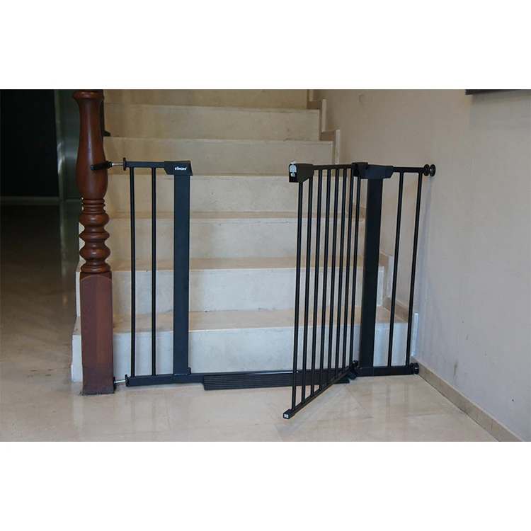 

Custom metal child safety gate other baby supplies baby barrier for stairs baby gates safety gate, Black