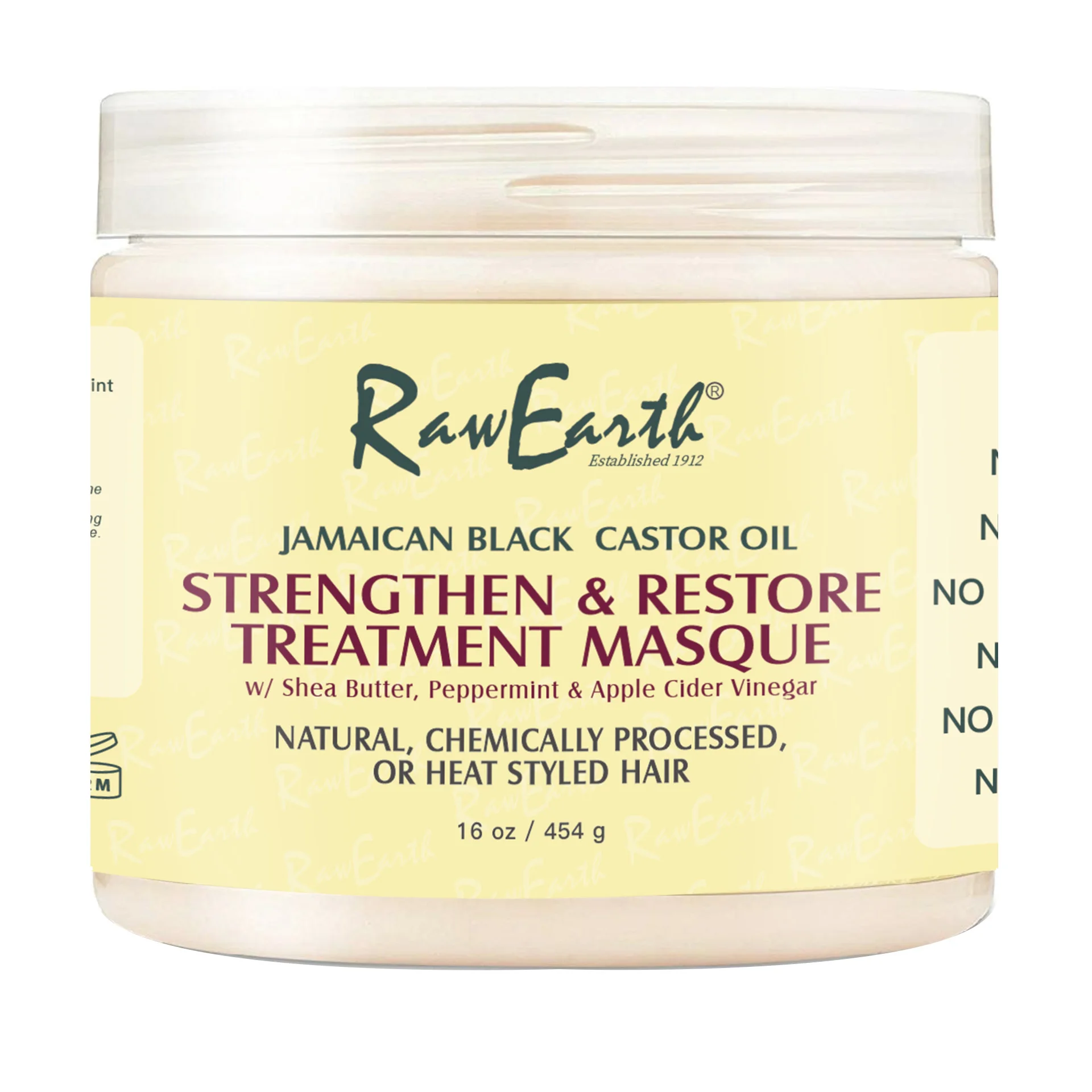 

Raw Earth Jamaican Black Castor Oil Strengthen and Restore for Damaged Dry Hair Treatment Masque