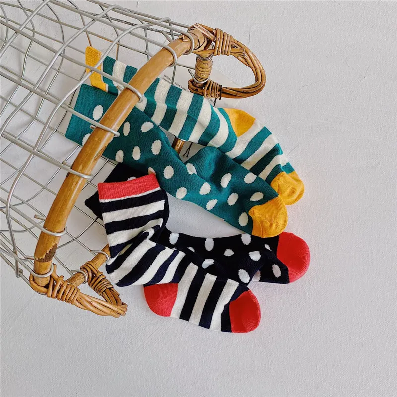 

2020 New Fashion Kids Baby Girls Socks Children stripe Color Knee High Long Girls Child stockings, 4 colors