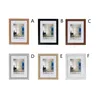 wholesale A4 Real wood picture photo frame wooden wall photo frame with hangers