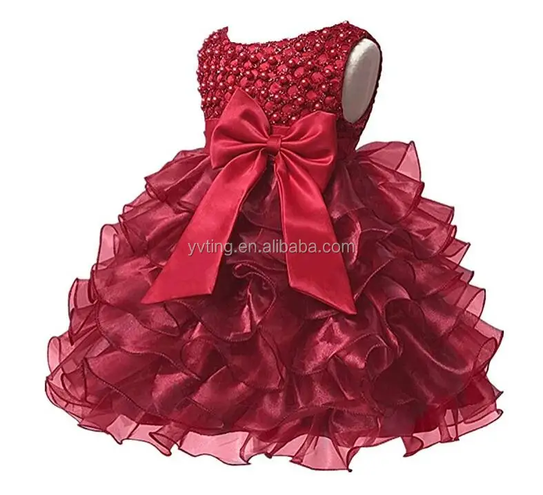2021 Summer Girl Big Bow Dress Sleeveless Party Wedding Dress Wedding Flower Girl Purple Dress