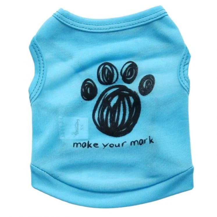 

Jhcentury Summer Pet Clothes Lovely Paw Print Vest For Pet Dog Summer Clothes Wholesale, Picture