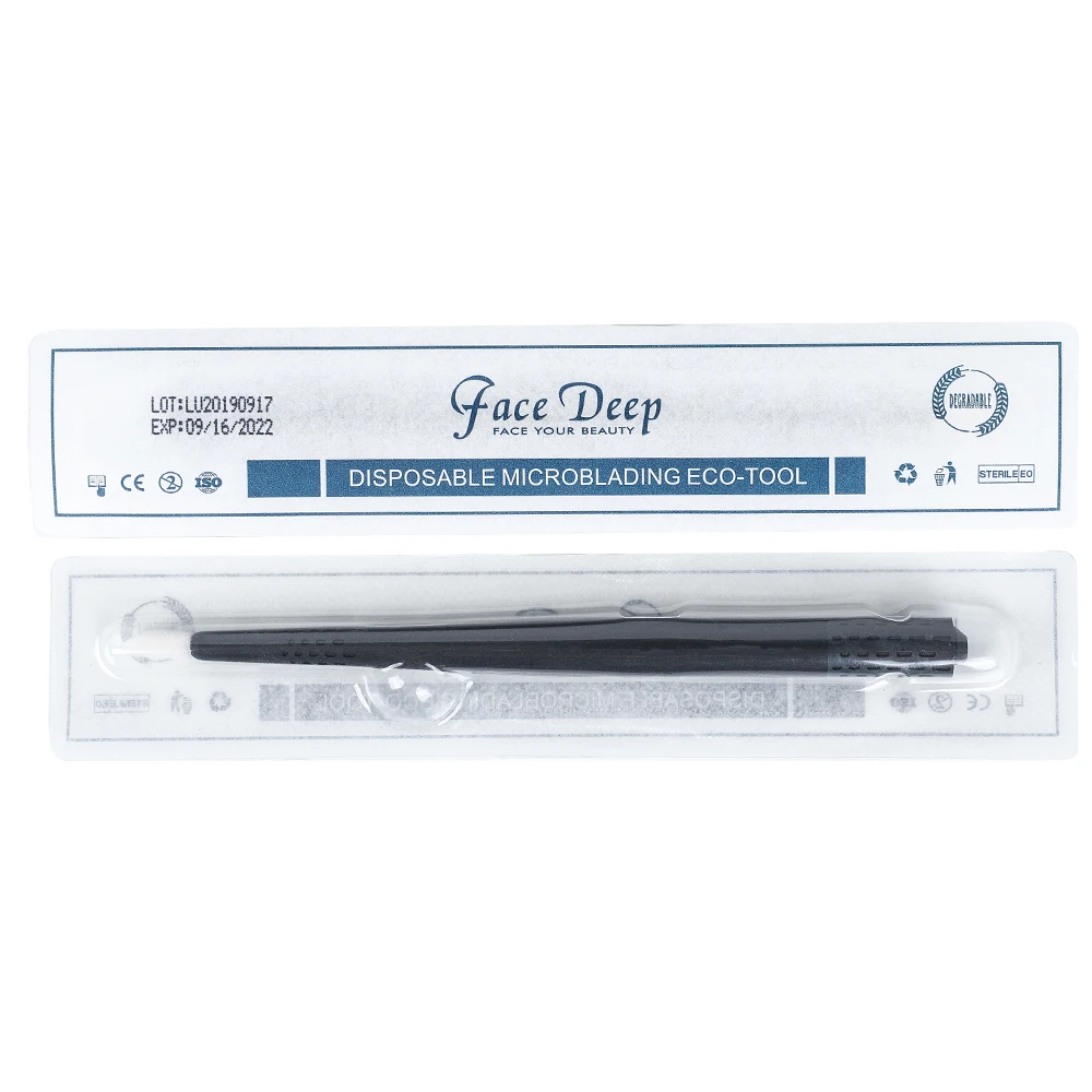 

FACE DEEP Eccentric Microblading Pens Biodegradable Universal Holder Hand Tool Allows The Shading Needles, Black