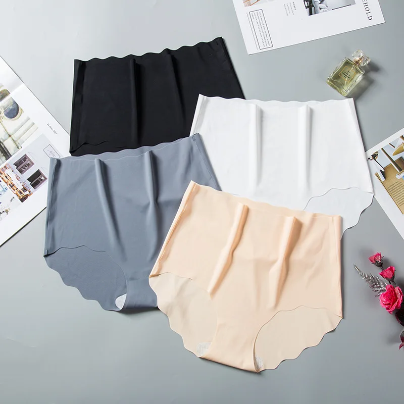 

Factory Directly Traceless Seamless Underwear Ice Silk High Waist Briefs Women Seamless Panties underwear