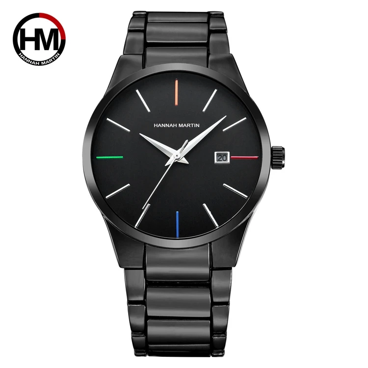 

HANNAH MARTIN HM-17552 Men Business Original Brands Watches Stainless Steel Simple Charm Man Brand Watch Custom Logo, As picture