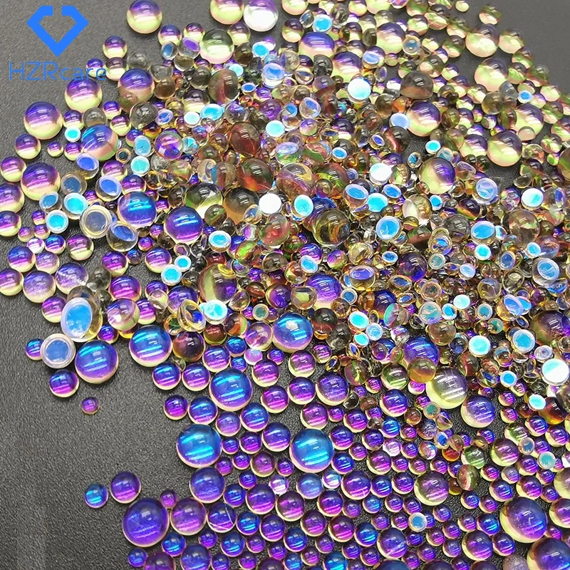 

HZRcare Mixed Big Size Brown Color Volcano Rhinestones Gglass Luxe Non Hotfix Bulk Glass Flat Back Rhinestones