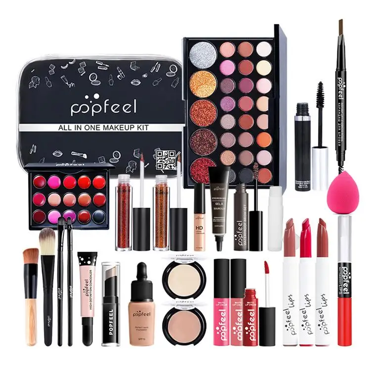 

ALL IN ONE Full Starter Professional Makeup Set with Eyeshadows Lipstick Concealer Cosmetics Kit for Women Girls