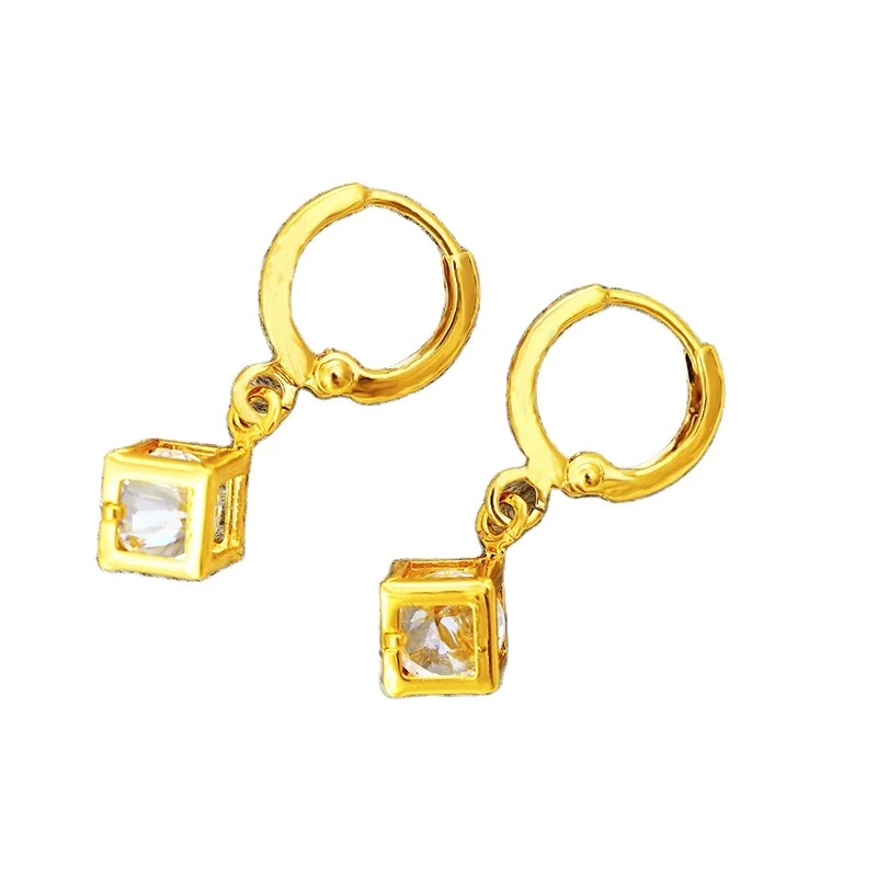 

Xuping gold 24K innovative design rhinestone earrings for women