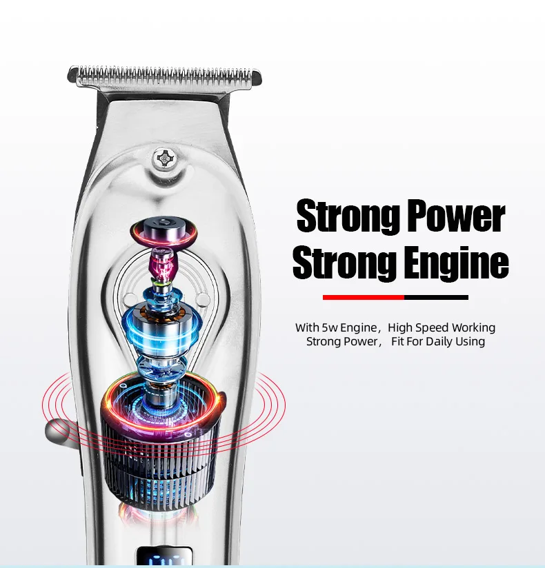 New Design Metal Trimmer Hair Hot Electric Barber Men Professional Low