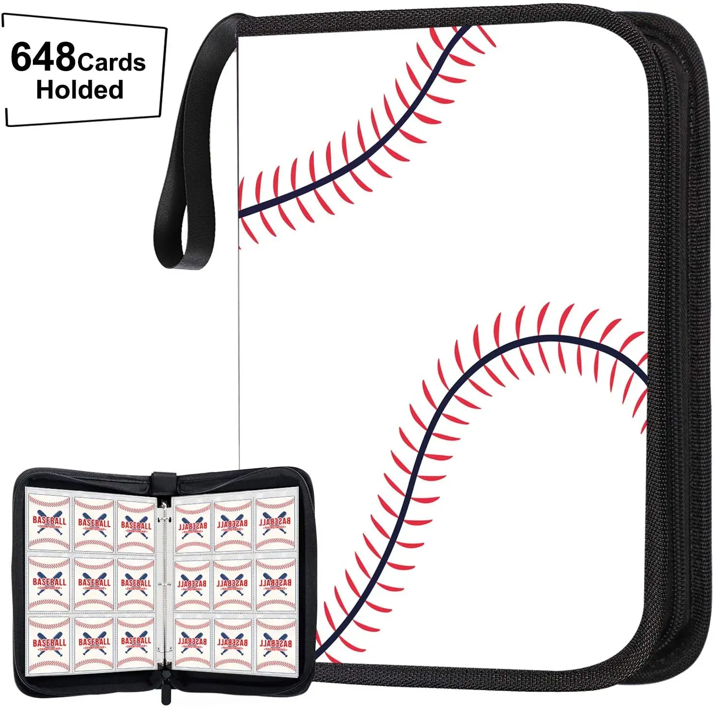 

Baseball Card Binder for Baseball Trading Cards, Display Case with Baseball Card Sleeves Card Holder Protectors Set, Black,blue,green