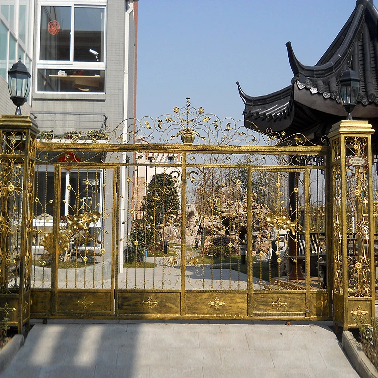 

metal gates wrought iron main gates house gate design powder coating easy assemble steel gates