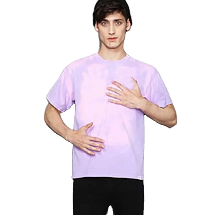 

2021 New Design Thermochromic Clothing Color Change T shirt Men