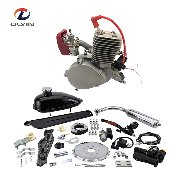 

80cc 100cc small engine for bicycle 4 stroke kit, Silver , black or chrome