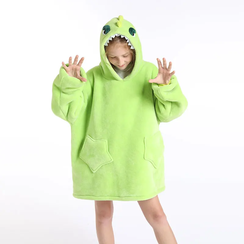 

dinossaur desenho animado criancas personagem caloroso bonitinho anime inverno de cordeiro flanela Cobertor moletom com capuz