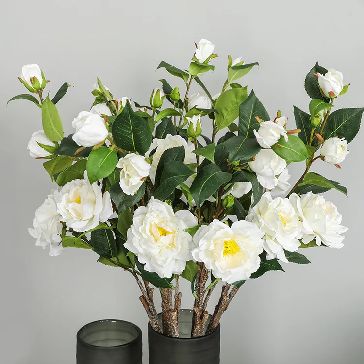 

New Arrival High Quality Luxury 7 Tea Rose Artificial Flower For Decoration, Customized