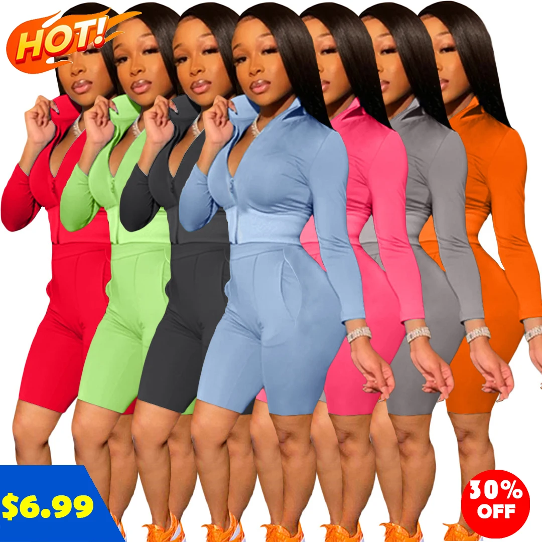 

Trendy design Solid color fashion casual sports two-piece set fall 2021 women clothes casual dress, As picture