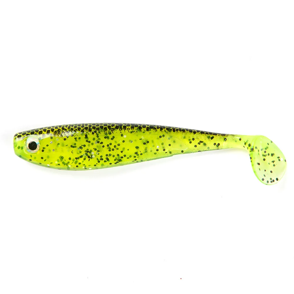 

Wholesale Paddle T-Tail Fishing Shad Bait Bass 115mm 12g Fishing Lures Soft Plastic Fishing Lure, 6 colors