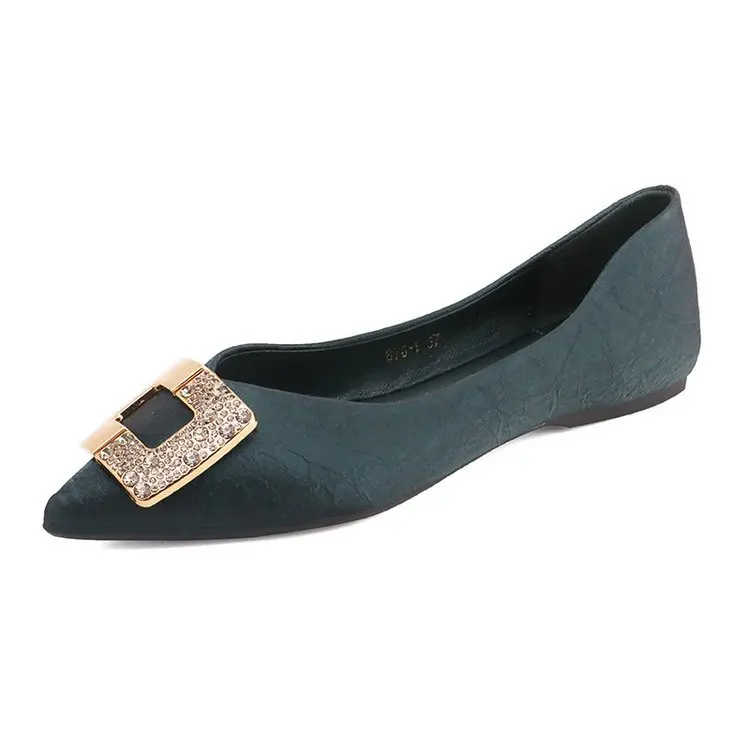

SP291 2021 women spring flat shoes green dress shoes flat shoes for office, Pictures shown