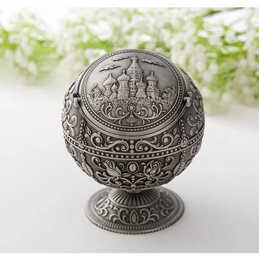 

low moq Ball Castle Metal Ashtray with Cover Lighters Smoking Accessories Car Ashtray Cigarette Cigar Smokeless Ash Tray, Color