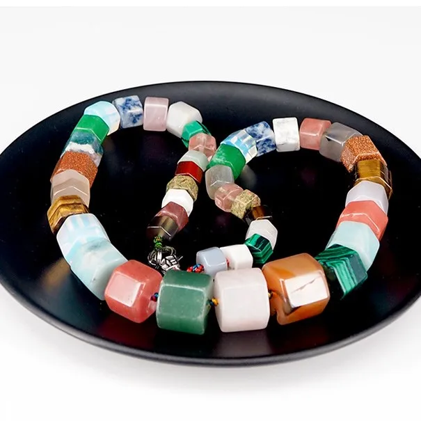 

Small irregular shape agate stone necklace gemstone beads healing crystal for bracelet making