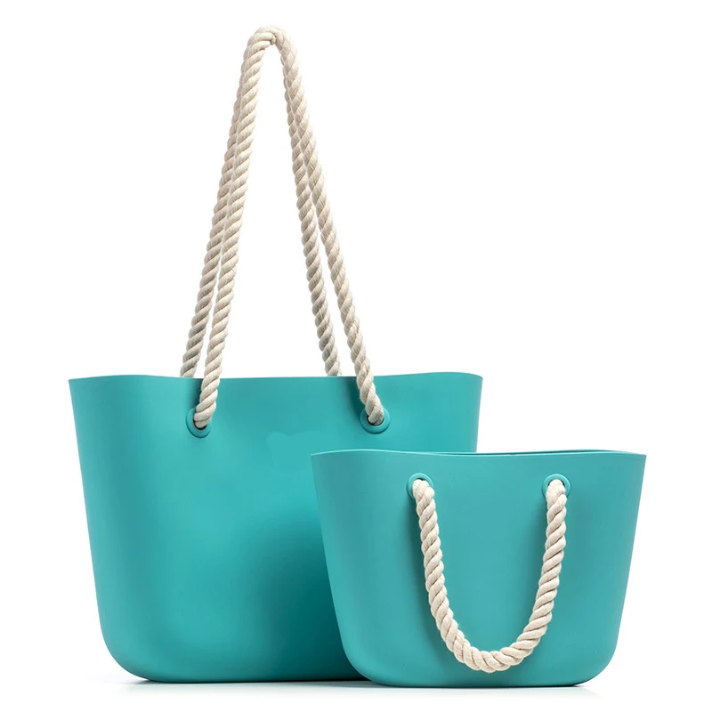 

Bogg Bag Silicone Eco-friendly Shopping Basket Popular Waterproof Portable Large Jelly Handbag High Quality EVA Handbag Y10144