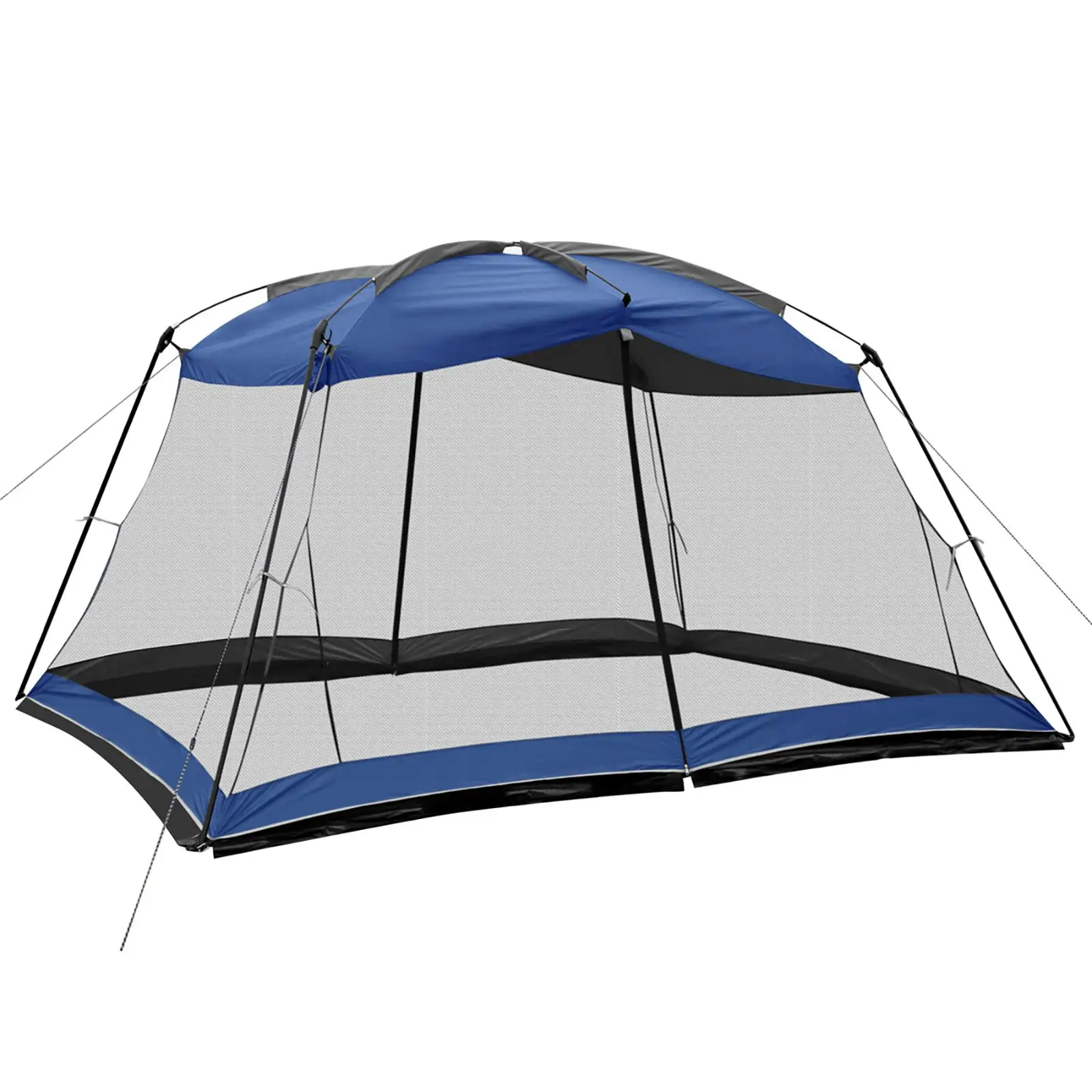 

6-8 Person In Stock Outdoor Mesh Tent Screen House Tent, Blue/khaki