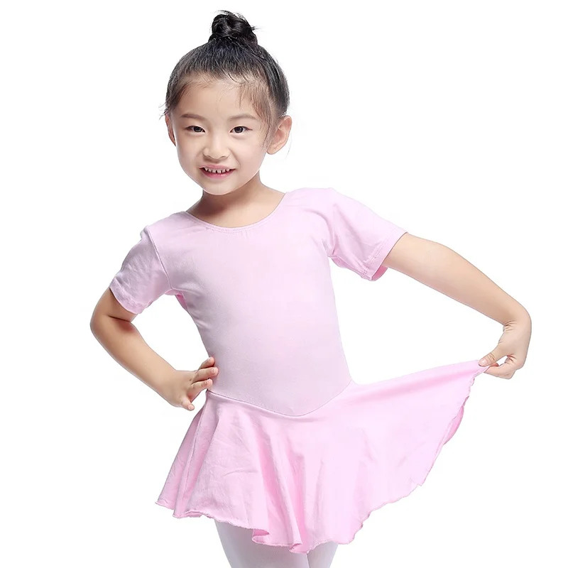 

Ballet Leotard Kids Children Cotton Ballet Tutu Dress Children Short Sleeve Gymnastics Training Daily Wear