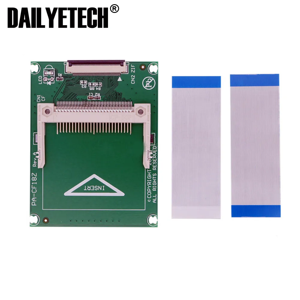1.8 Compact Flash CF Memory Card to CE ZIF SSD HDD Adapter with 2 Cables