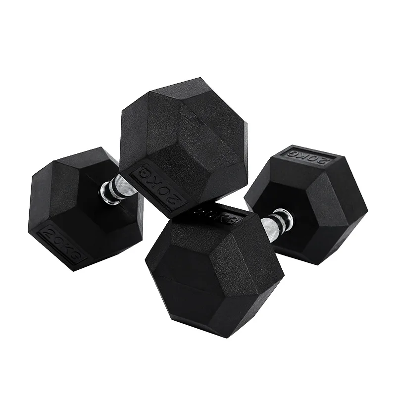 

Best Home Fitness Equipment Free Weight Exercise Rubber Hex Dumbbells, As shown on the pictures