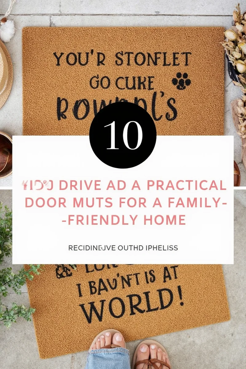 Natural rope doormat with braided texture