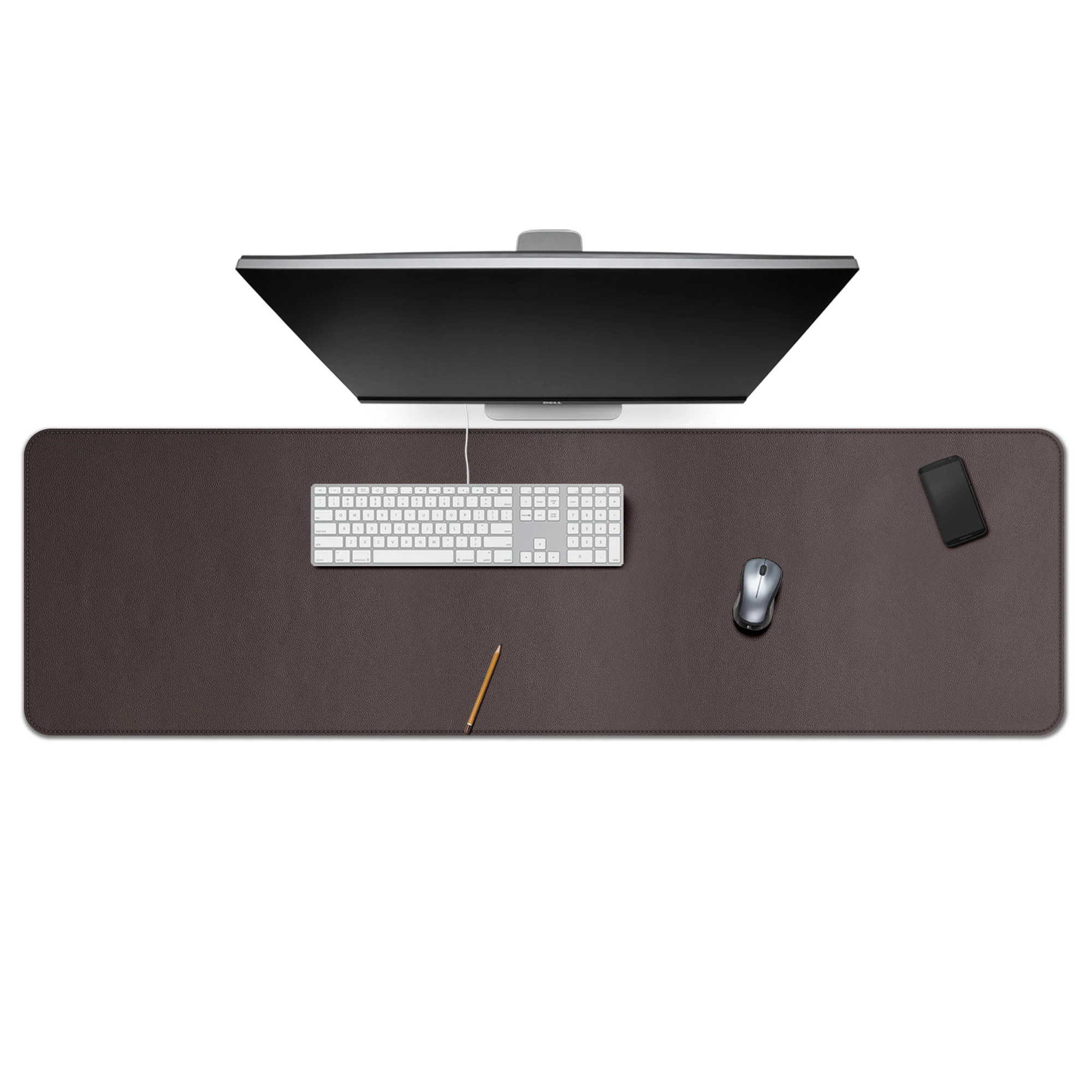 

Custom Computer Desk Pad  Large PU Leather Office Desk Mat Mouse Pad, Black / brown / grey / white