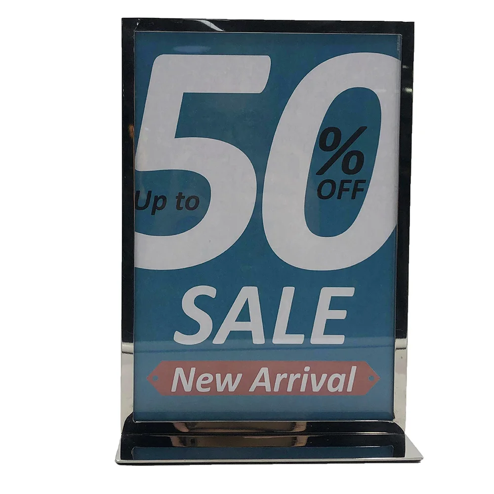 Hot Selling Metal Tabletop Standing Sign Holder/advertising Display