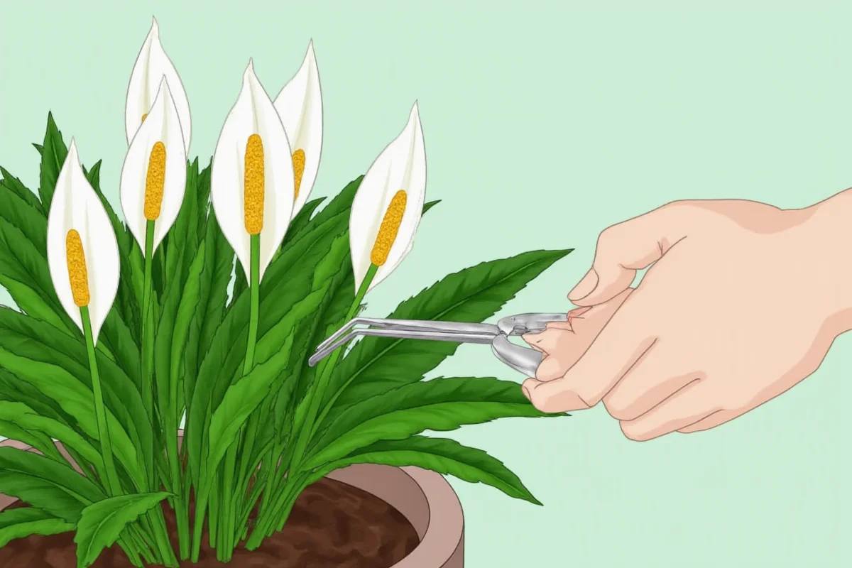 how to prune peace lily plant
