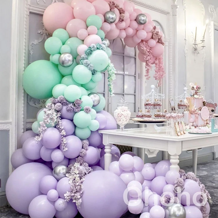 

Wedding Bridal Shower Decoration Pastel Balloons Arch Garland Kit Candy Macaron Rainbow 1st Birthday Latex Balloon