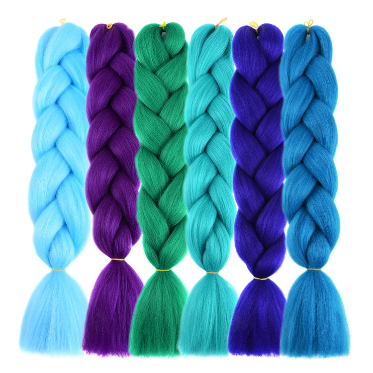 

Wholesale 24 inch Jumbo Braiding Hair 100g Sample Hair Crochet Pre Braided Synthetic Hair Extensions, Pic showed