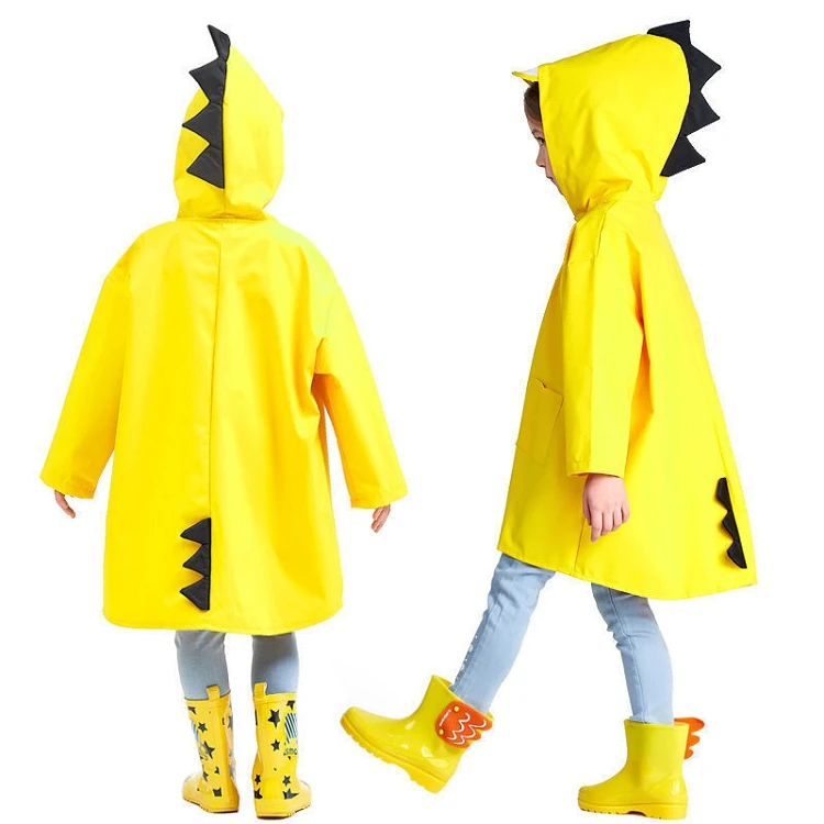 

M1078 Cartoon Animal Waterproof Poncho Children Rain Coat Hooded Rainwear Rainsuit Kids Raincoat