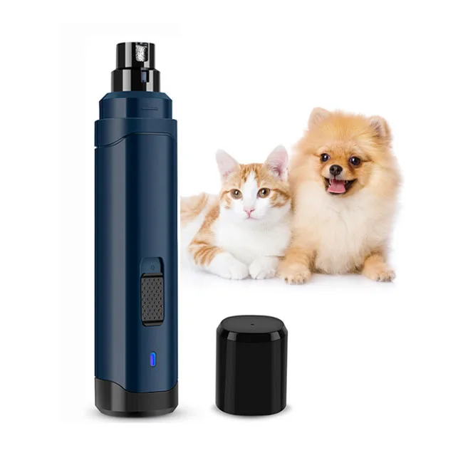 

Professional Electric Rechargeable Dog Nail Trimmer Painless Paws Dog Nail Grinder For Large Dogs, Blue,white