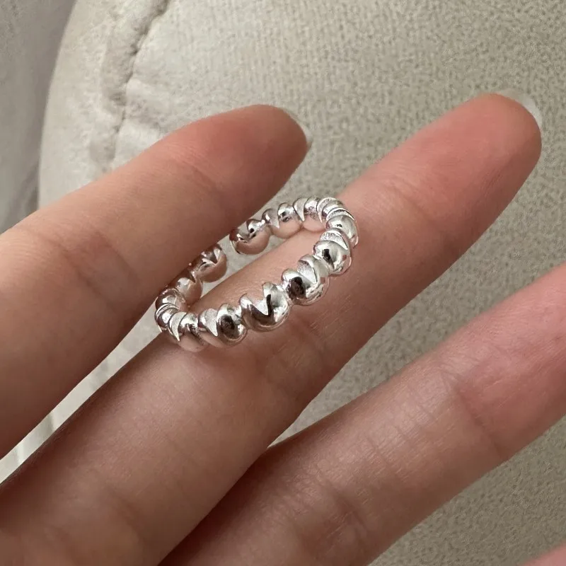 Geometric V Shape 925 Sterling Silver Open Rings for Women Birthday Gifts