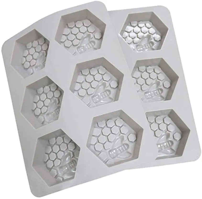 

Silicone Soap Molds/3D Bee Honeycomb Shape Muffin Mould Kitchen Pastry Baking Pan for Candle Cake Jello Bath Bomb Candy Cupcake, Grey